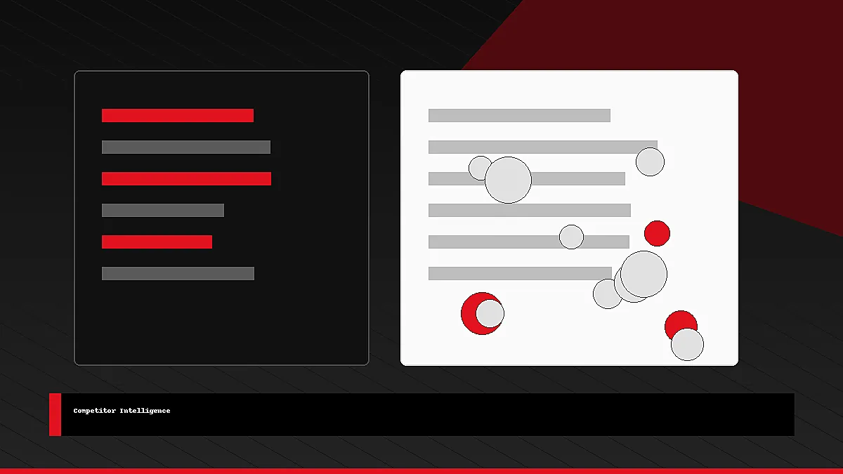 Competitor comparison and market analytics visual