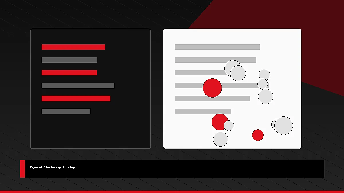 Keyword analytics and clustering visual